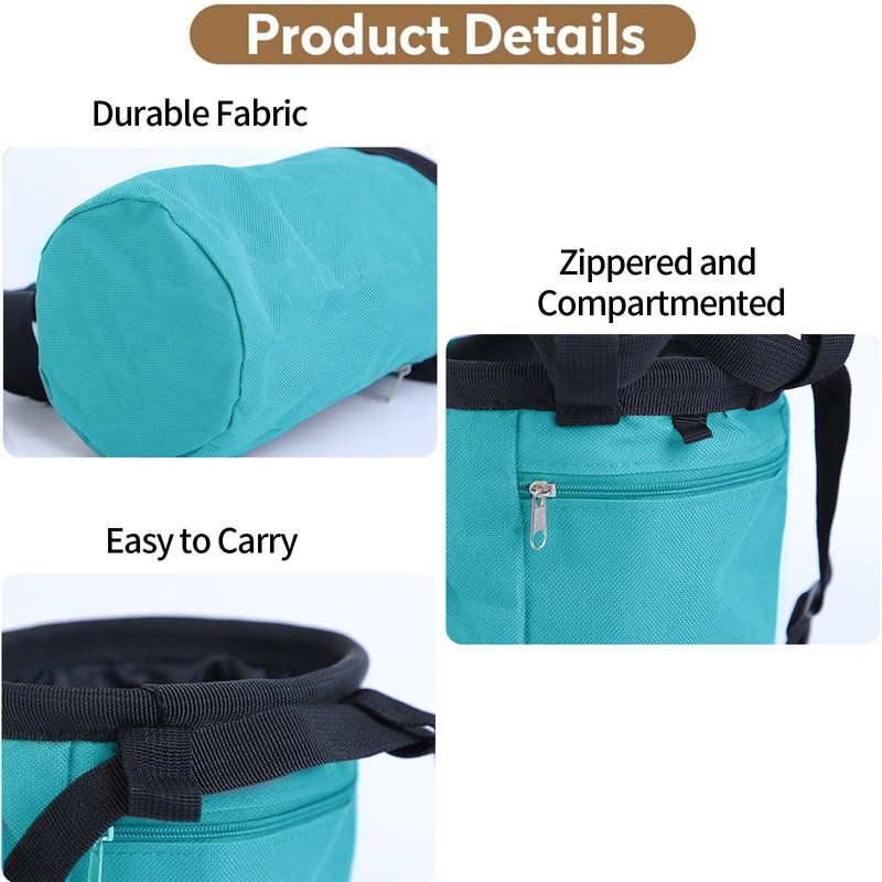 FUZVOL Climbing Chalk Bag Bucket Magnesium Chalk Bag with Belt