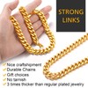 Gold Cuban Chain for Men 12mm 26inch Gold Thick Chain