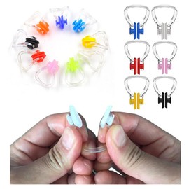 Wanfoou 16 Pcs Nose Plugs for Swimming, Soft Swim Nose Clip with Waterproof Silica Gel, Waterproof Reusable Swimming Nose Clips for Kids and Adults Beginners, Multi-Color