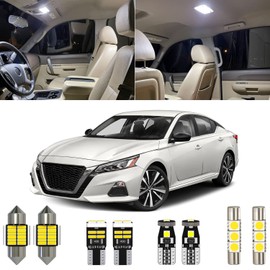 Xpismii 11 Piece 6000K White Altima Interior LED Light Kit Package Replacement for Nissan Altima 2013 2014 2015 2016 2017 2018 2019 2020 2021, with Placement Diagram and Install Tool