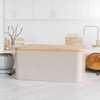ZICOTO Beautiful Bread Box With Wooden Lid For Your Kitchen