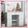 Yamissi Large Vanity Make up Dressing Table With 11 LED