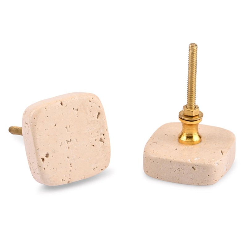 Perilla Home Set of 6 Marble Knobs for Cabinet &