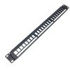 QiaoYoubang 1U Hinged 24 Port Blank Keystone Patch Panel for