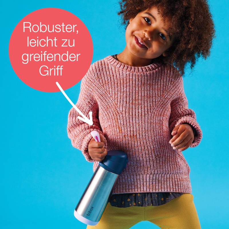 b.box Insulated spout water bottle for children, tilting and drinking,