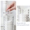 Acrylic Makeup Cotton Round Holder, Luxspire Clear Diamond Pattern Cotton