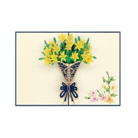 3D Pop Up Greeting Cards Wide Selection for Birthdays and Other Occasions (Bunch of Daffodils)