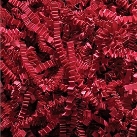 Box.it.pack.it Shredded Crinkle ZigZag Kraft Paper, Deep Red, 500g