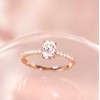 TIGRADE 1.5CT Bridal Ring Sets Oval Cut Cubic Zirconia Wedding