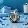 MUAECH 2 Designs Hands Holding Heart Silicone Mold with Butterfly