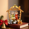6.3" Nativity Scene with Lights - Hand Painted Nativity Sets