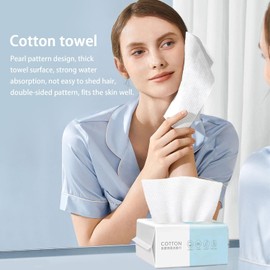 Toallas para limpiar la cara Toalla facial súper Toallitas secas grandes - Toallas faciales limpias, s y extragruesas, toallitas desmaquillantes, pañuelos faciales sin pelusa para pieles sensibles