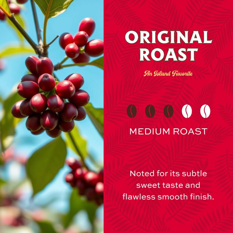 Lion Coffee Classic Original Whole Bean Coffee, Medium Roast, A