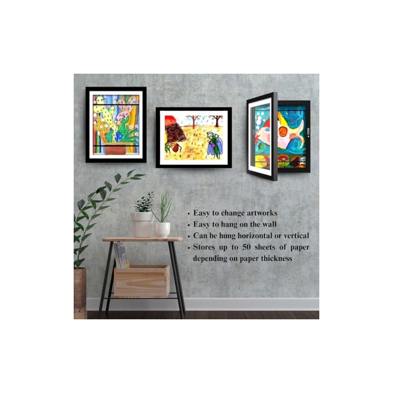 Second Ave Black A4 Kids Art Frame Childrens Artwork Project