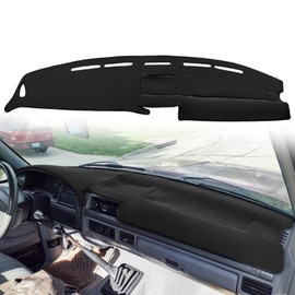 Yiz Dash Cover Mat Fit for Ford F150 F250 F350 Bronco 1992 1993 1994 1995 1996 1997 Dashboard Cover Carpet Pad Cap Protector (Black) J20