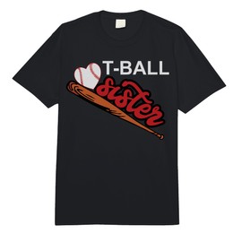 T-Ball Sister Shirt | Cute Female Sibling Player Tee Gift Comfort Colors Adult Heavyweight T-Shirt