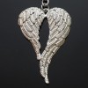 Unbranded Angel Wings Heart Shape Feathers Charm Pendant Keychain Key