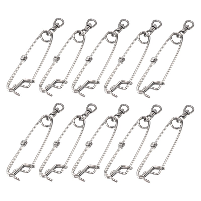10 Set 3.8 X 150mm Fishing Snap Swivel 304 Stainless