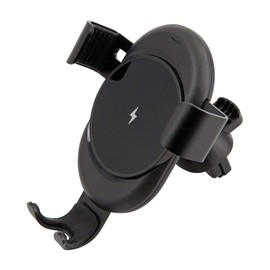 BoxWave Universal Wireless Charging Auto Mount, 15W Qi Wireless Car Charger Mount Air Vent - Jet Black, Car Charger for Smartphones and Tablets