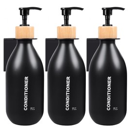 ILIKEPOW Soap Dispenser Wall Mounting Set - 500 ml Sustainable with Non-Slip Surface for Hand Soaps, Shampoos and Lotions for the Bathroom Matte White