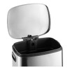 Glownary Stainless Steel Rectangular Step-On Trash Can, Silver, 13 Gallon,
