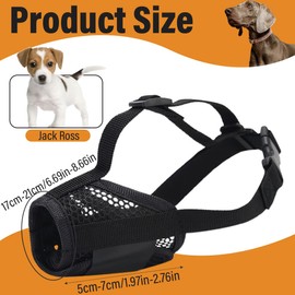 UEIOAVL Muzzles for Dogs Dog Mask, Dog Mask, Adjustable Fabric Mask, Small Dog, Nylon Mask, Breathable Mesh Mask, Dog Mouth Protective Mask, Anti Chewing and Barking