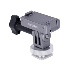 NICEYRIG Quick-Release Adapter Mount Kit Strong Magnetic Connecting for DJI Action 4/3 / 2, with Detachable Cold Shoe & Tripod Mount Holder Versatile for DSLR Camera, Tripod, Selfie, Vlogging - 587