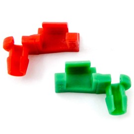 Parts N Go 1999-2007 Chevy Silverado Clips Left & Right Tailgate Handle Rod Clip Red Green Pair GMC Sierra LH/RH - 88981030, 88981031, 75452, 75455