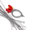 Duebass 16'' Red Pull-Tite Steel Security Cable Wire Seals 100