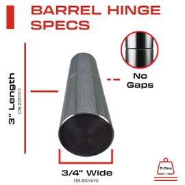 Sidco Supply 4 PCS - 3” Weldable Barrel Hinges – 3 Inch x 3/4 Inch – Heavy Duty Steel – Weld On Bullet Door Hinges – Detachable Hinges – 15/32” Pin Bearing - Metal Swing Doors, Gates, Glass Door Hinge