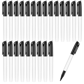 Colarr 24 Pcs Thick Tipped Low Vision Pen Black Ink Visual Easy to See Bold Pens with Felt Tip Quality Low Aids for Vision Seniors Elderly Office Home Classroom Writing Reading