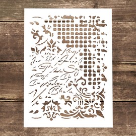 DIY Decorative Harlequin Stencil Template for Painting on Canvas Wood Furniture Craft Paper (A4 Size)