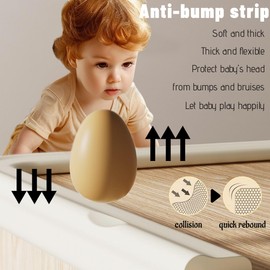 2M Bumper Strips and 4 Pieces L-Shaped Corners, Baby Edge Protector, Bumper Strips for Furniture