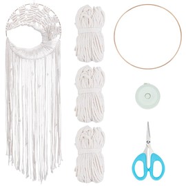 FREEBLOSS Macrame Tree of Life Kit Leaf Woven Tapestry Bohemian Handmade Leaf Feather Wall Art Decorations Boho Wall Hanging Feather for Living Room Bedroom