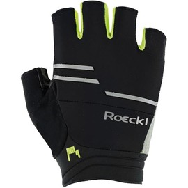 Roeckl Iguna Cycling Gloves Short Black/Yellow 2024: Size: 8.5