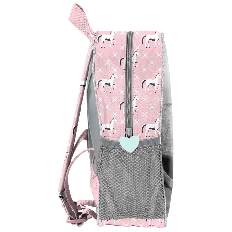 PASO Nursery backpack horse, grey, pink, L