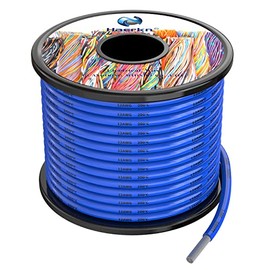 Cable de alambre eléctrico de silicona de 12 AWG de 9 m, color azul, calibre 12, cable de cobre estañado, flexible y suave resistencia a altas temperaturas