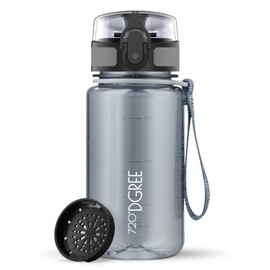 720°DGREE Water Bottle Kids 350ml “uberBottle“ softTouch +Sieve - BPA-Free Tritan, Leakproof, Reusable Drinking Bottle - Waterbottle for Children from 2 Years, Kindergarten, School, Playground, Sport