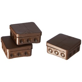 Spelsberg Junction Box 2K-12-L/br Empty Brown Red Row Box, Housing for Mounting on the Wall/Ceiling 4013902303816 (3 Piece Junction Box), AK3-AT1-GL-M-X