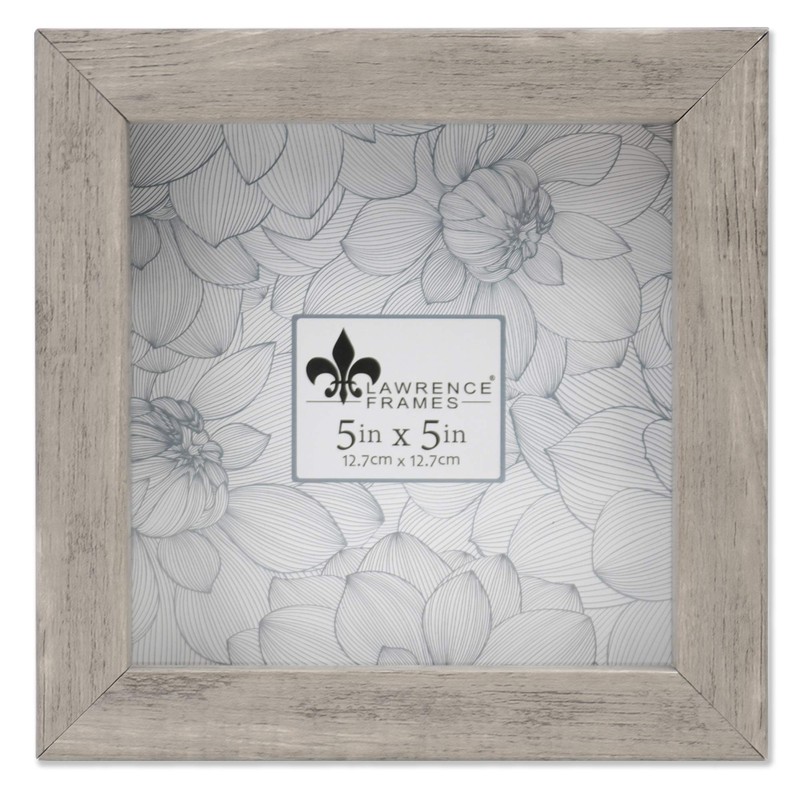 Lawrence Frames Shadow Box Frame, 5x5, Natural Gray