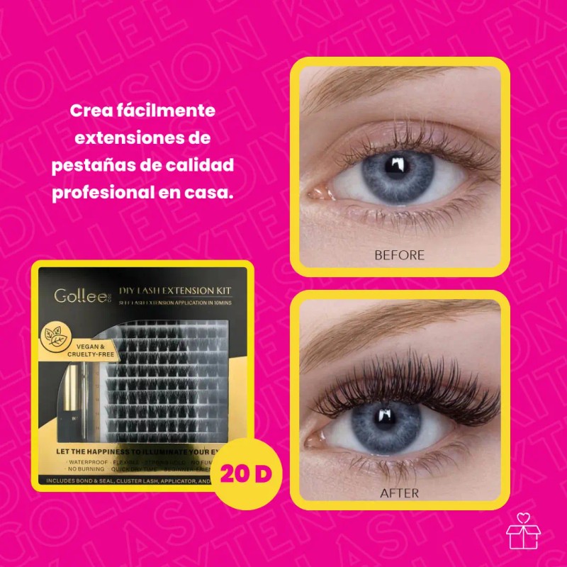 Pestañas Diy Golle Para Colocar En Casa Lash Extension Kit