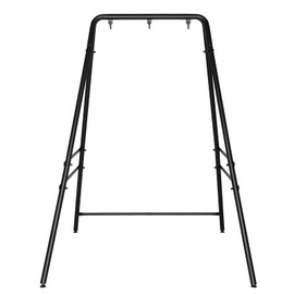 Hammock Chair Stand,Metal Swing Stand Frame,Heavy-Duty Steel Hammock Stand,Multi-Use Swing Stand for Outdoor Indoor,Porch, Backyard,Hammock Chair not Include (Black)