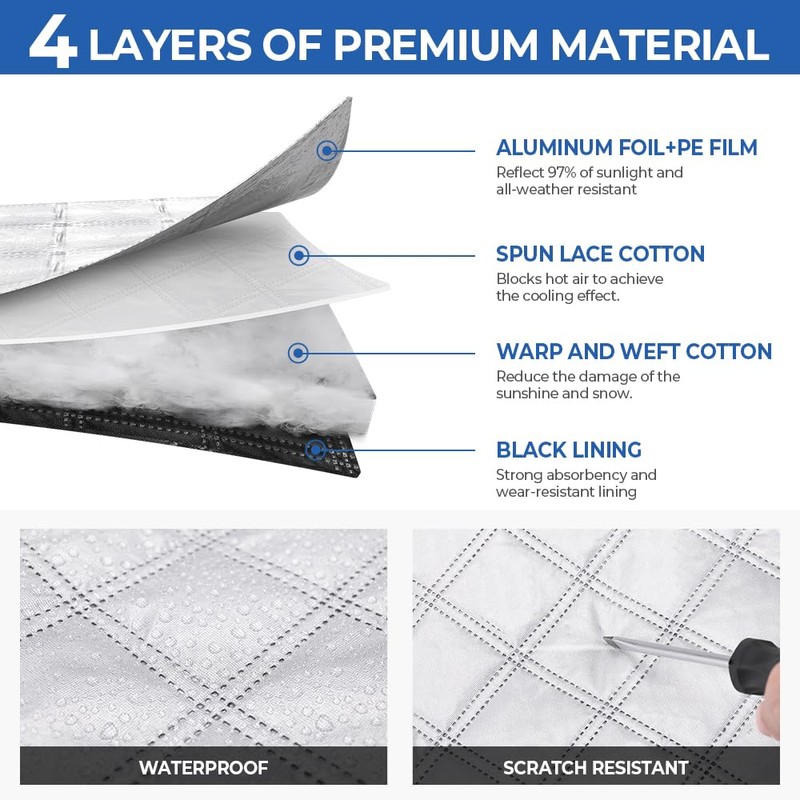 BougeRV RV Windshield Window Snow Cover for Class C Ford