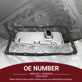 Kynren A340F A343F Automatic Transmission Filter with Gasket Compatible with Toyota OEM Number: 58030, B211, 3533060030