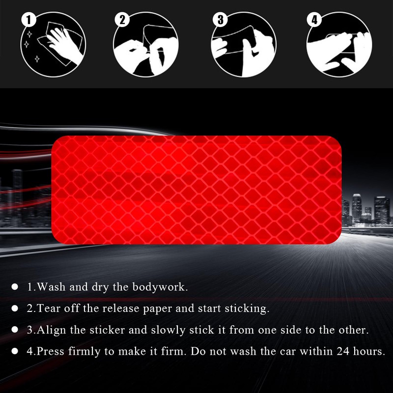 DXNQ 24 PCS Warning Reflective Stickers, Waterproof Night Visibility Safety