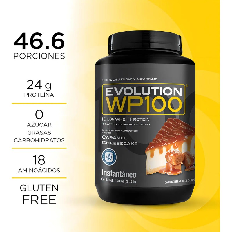 Proteina Suero De Leche Whey Wp100 1400g Caramel Cheesecake