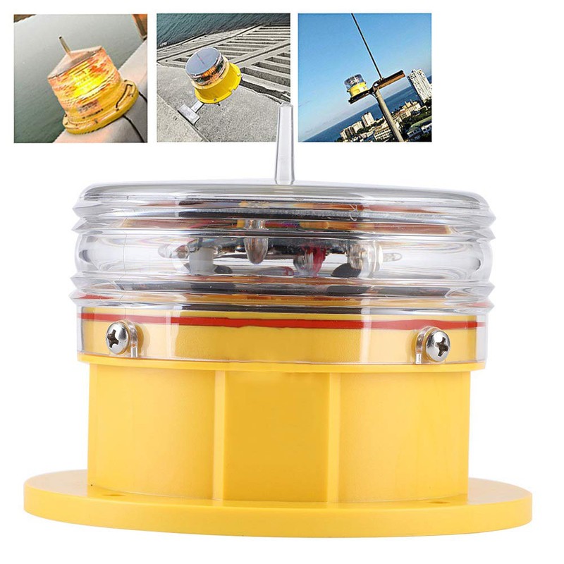 AYNEFY Ship Beacon Light，Boat Flashing Light Solar Power Sidelight IP68