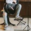 Guitar Footstool Stool with Non-Slip Rubber Underlay, Foldable Metal Guitar