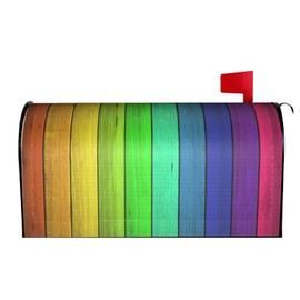 YIDUODUOX Colored Wood Magnetic Mailbox Cover Garden Yard Home Decor for Outside Standard Size-18"X 21"