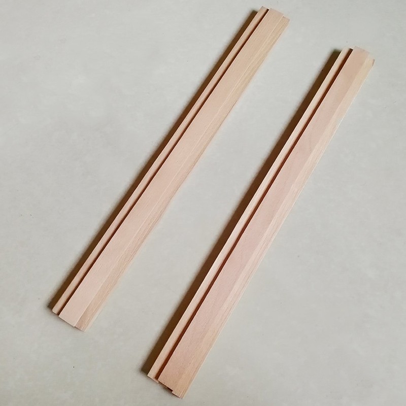 Btibpse Wooden Drawer Slides 17-3/4 Inches Classic Wood Center Guide